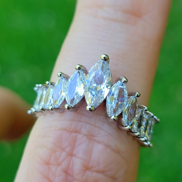 Jewelry - Eternity Forever Diamond Silver Ring Size 6.5